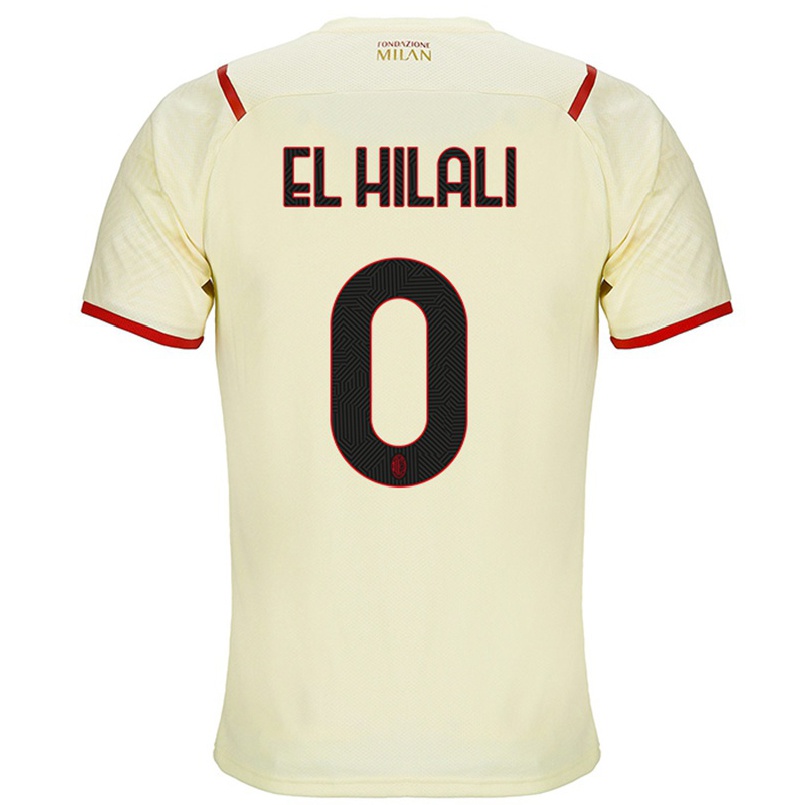 Niño Fútbol Camiseta Gabriele El Hilali #0 Champaña 2ª Equipación 2021/22 Camisa Chile