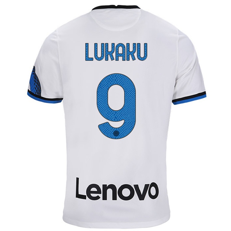 Niño Fútbol Camiseta Romelu Lukaku #9 Blanco Azul 2ª Equipación 2021/22 Camisa Chile
