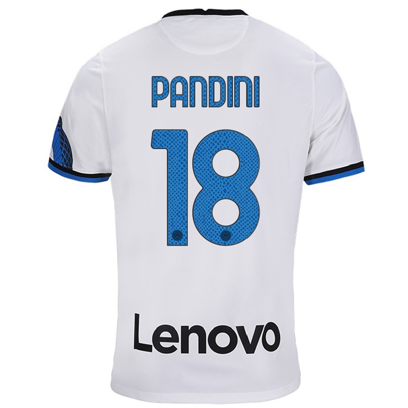 Niño Fútbol Camiseta Marta Pandini #18 Blanco Azul 2ª Equipación 2021/22 Camisa Chile