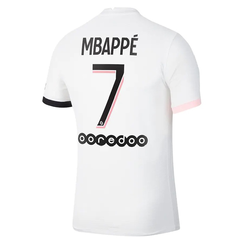 Niño Fútbol Camiseta Kylian Mbappe #7 Blanco Rosa 2ª Equipación 2021/22 Camisa Chile