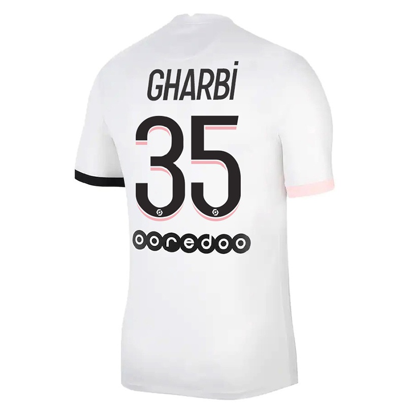 Niño Fútbol Camiseta Ismael Gharbi #35 Blanco Rosa 2ª Equipación 2021/22 Camisa Chile