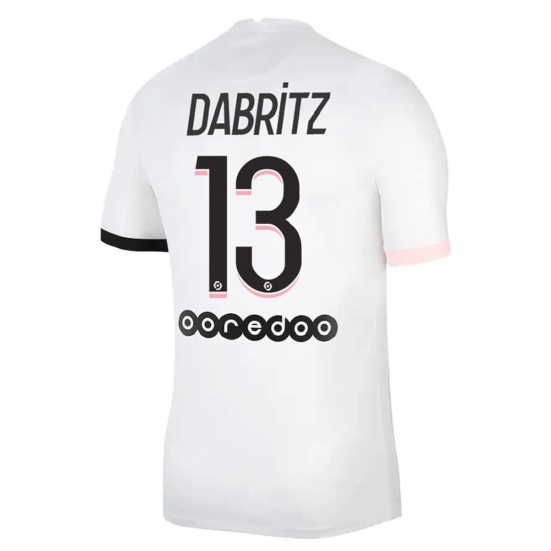 Niño Fútbol Camiseta Sara Dabritz #13 Blanco Rosa 2ª Equipación 2021/22 Camisa Chile
