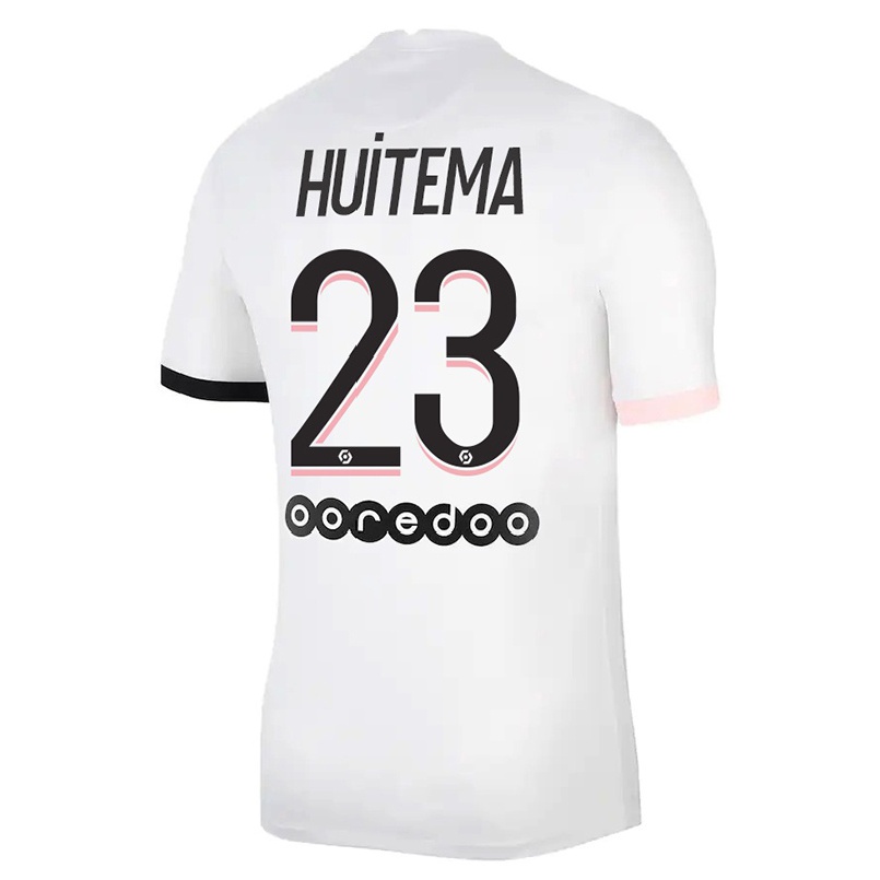 Niño Fútbol Camiseta Jordyn Huitema #23 Blanco Rosa 2ª Equipación 2021/22 Camisa Chile