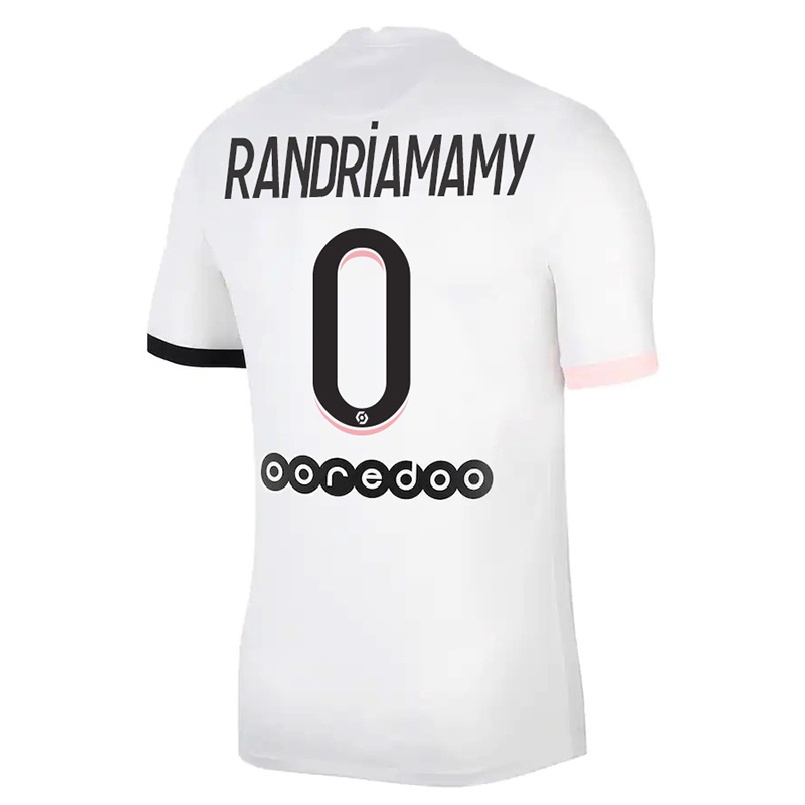 Niño Fútbol Camiseta Mathyas Randriamamy #0 Blanco Rosa 2ª Equipación 2021/22 Camisa Chile