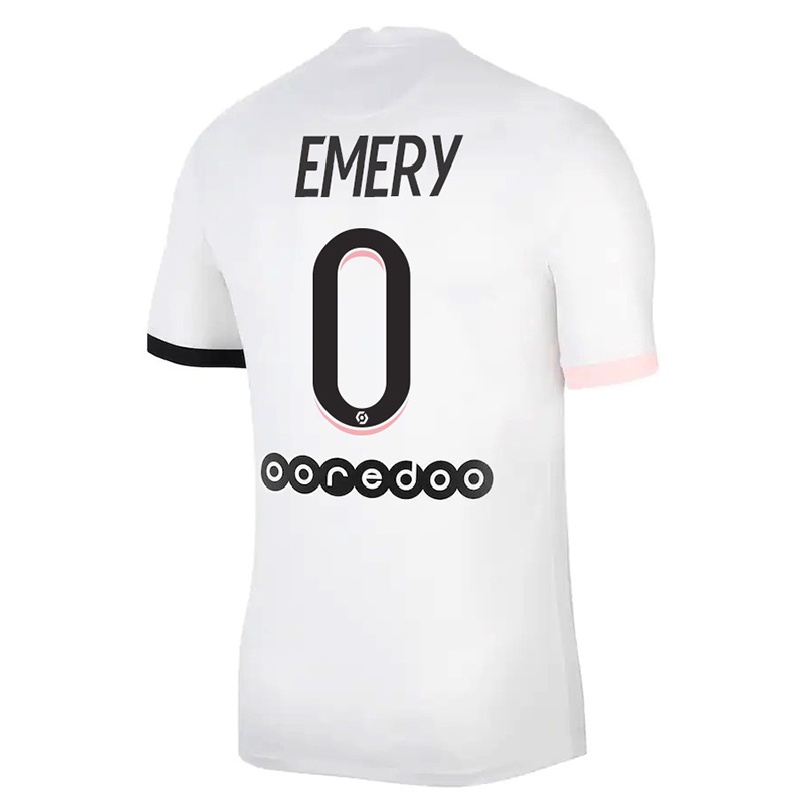 Niño Fútbol Camiseta Warren Zaire Emery #0 Blanco Rosa 2ª Equipación 2021/22 Camisa Chile