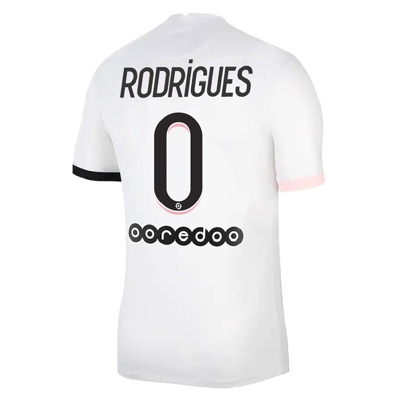 Niño Fútbol Camiseta Nelly Rodrigues #0 Blanco Rosa 2ª Equipación 2021/22 Camisa Chile