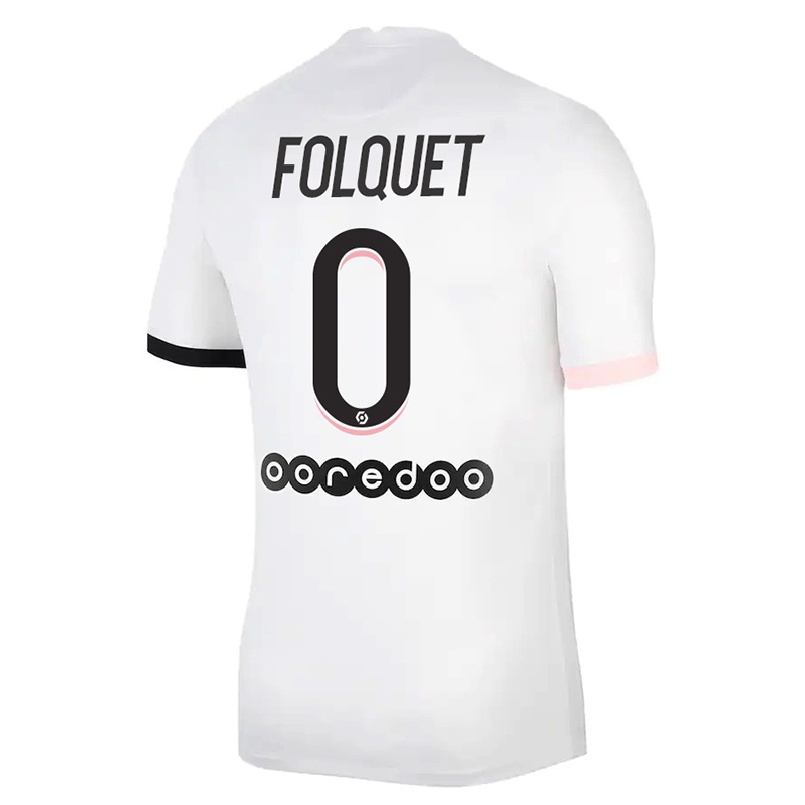 Niño Fútbol Camiseta Magnaba Folquet #0 Blanco Rosa 2ª Equipación 2021/22 Camisa Chile