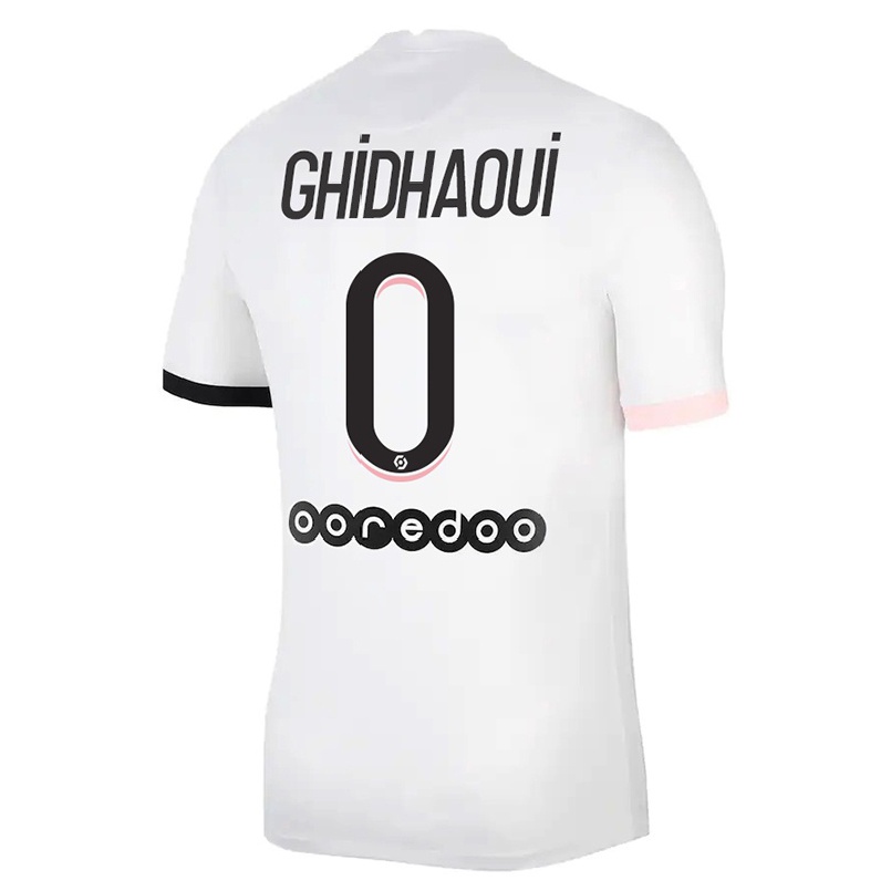 Niño Fútbol Camiseta Manel Ghidhaoui #0 Blanco Rosa 2ª Equipación 2021/22 Camisa Chile