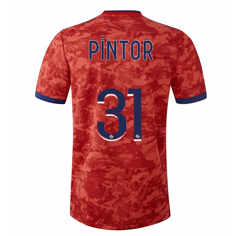 Niño Fútbol Camiseta Lenny Pintor #31 Naranja 2ª Equipación 2021/22 Camisa Chile