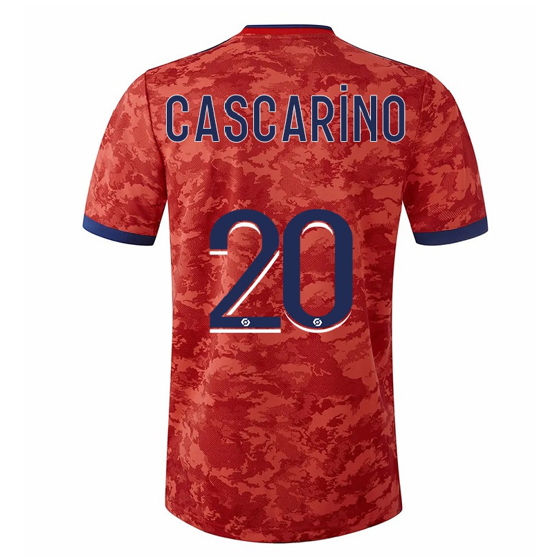 Niño Fútbol Camiseta Delphine Cascarino #20 Naranja 2ª Equipación 2021/22 Camisa Chile