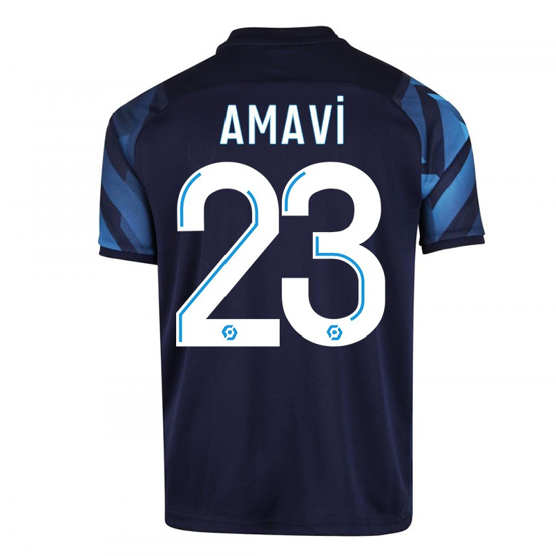 Niño Fútbol Camiseta Amavi #23 Azul Oscuro 2ª Equipación 2021/22 Camisa Chile