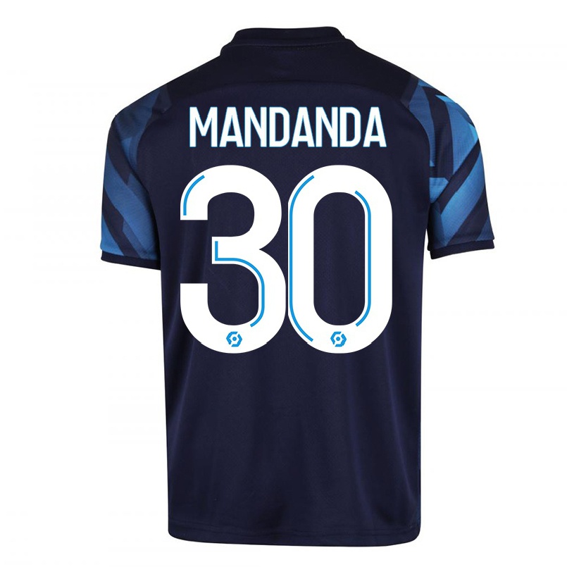 Niño Fútbol Camiseta Steve Mandanda #30 Azul Oscuro 2ª Equipación 2021/22 Camisa Chile