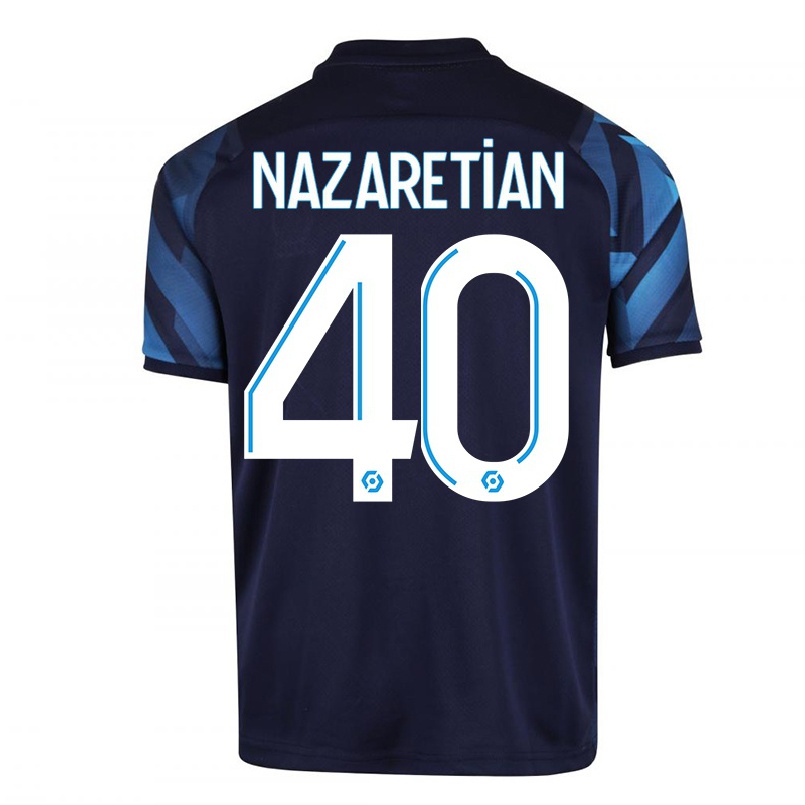 Niño Fútbol Camiseta Manuel Nazaretian #40 Azul Oscuro 2ª Equipación 2021/22 Camisa Chile