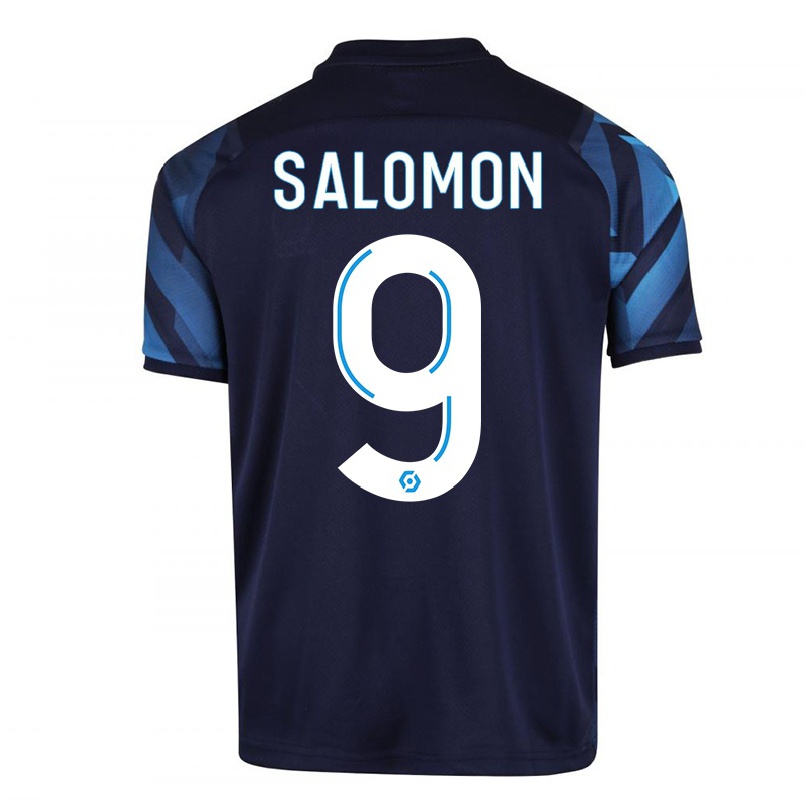 Niño Fútbol Camiseta Maeva Salomon #9 Azul Oscuro 2ª Equipación 2021/22 Camisa Chile