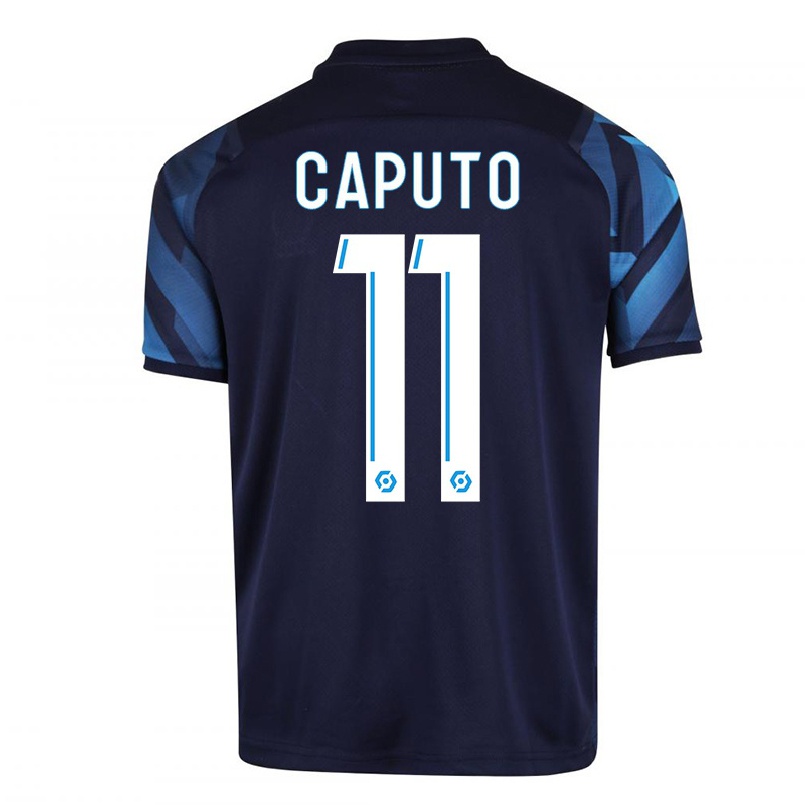 Niño Fútbol Camiseta Cindy Caputo #11 Azul Oscuro 2ª Equipación 2021/22 Camisa Chile