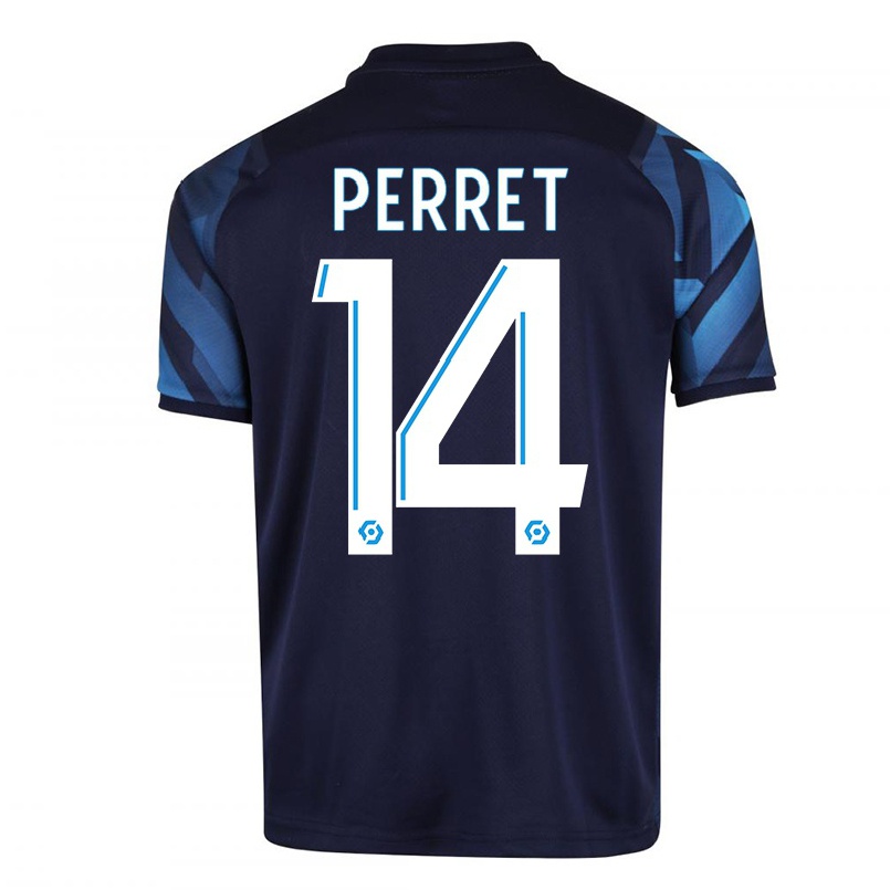 Niño Fútbol Camiseta Jenny Perret #14 Azul Oscuro 2ª Equipación 2021/22 Camisa Chile