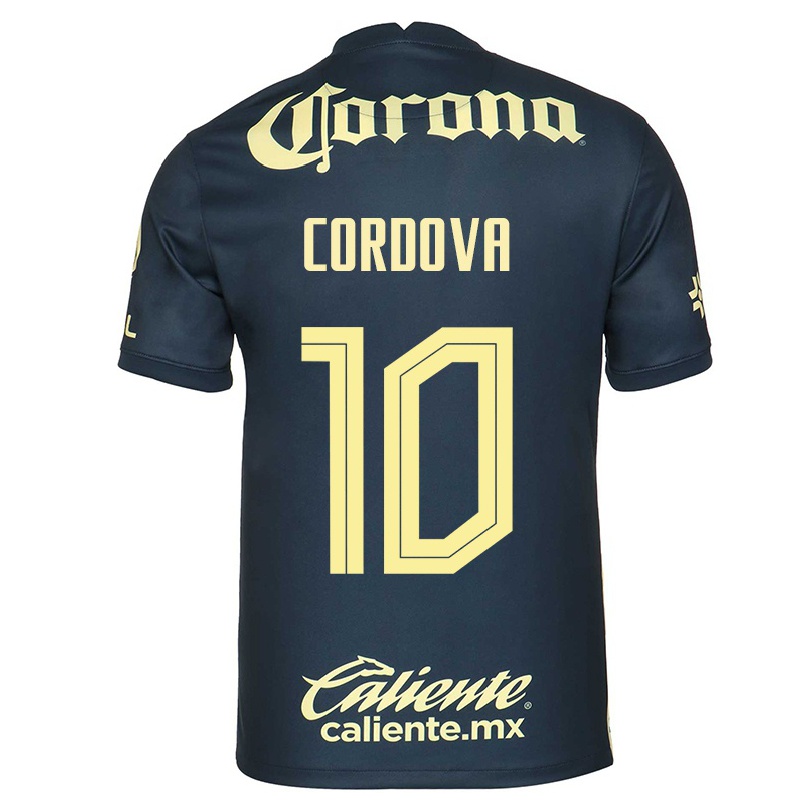 Niño Fútbol Camiseta Sebastian Cordova #10 Azul Marino 2ª Equipación 2021/22 Camisa Chile