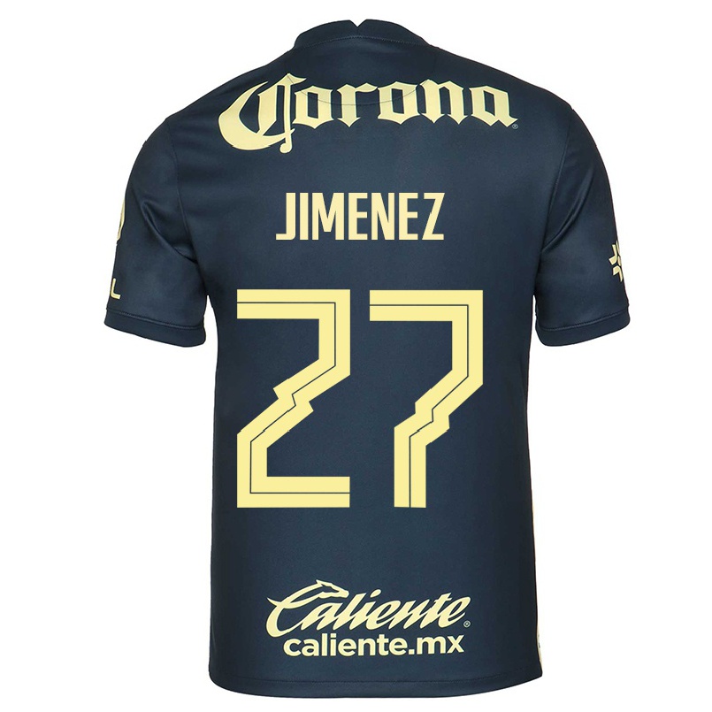 Niño Fútbol Camiseta Oscar Jimenez #27 Azul Marino 2ª Equipación 2021/22 Camisa Chile
