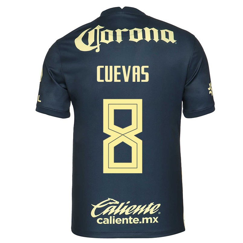 Niño Fútbol Camiseta Casandra Cuevas #8 Azul Marino 2ª Equipación 2021/22 Camisa Chile