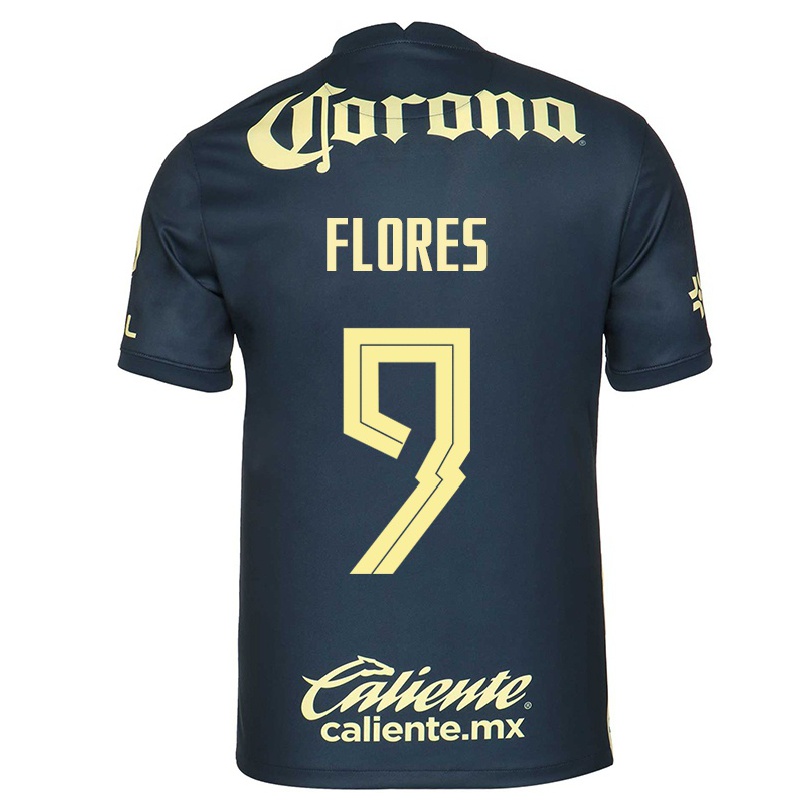 Niño Fútbol Camiseta Daniela Flores #9 Azul Marino 2ª Equipación 2021/22 Camisa Chile