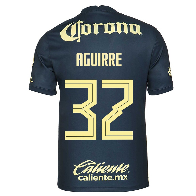 Niño Fútbol Camiseta Zoe Aguirre #32 Azul Marino 2ª Equipación 2021/22 Camisa Chile
