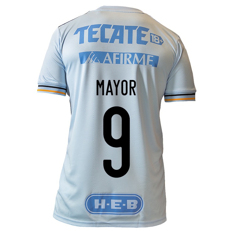 Niño Fútbol Camiseta Stephany Mayor #9 Azul Claro 2ª Equipación 2021/22 Camisa Chile