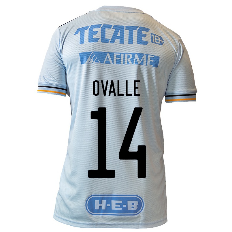 Niño Fútbol Camiseta Lizbeth Ovalle #14 Azul Claro 2ª Equipación 2021/22 Camisa Chile