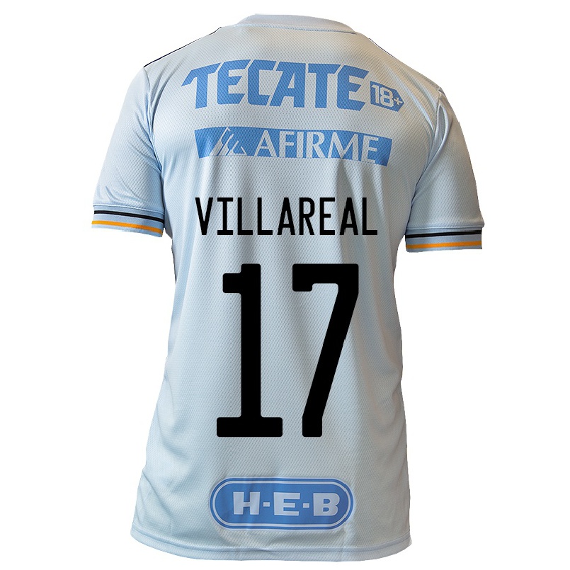 Niño Fútbol Camiseta Natalia Villareal #17 Azul Claro 2ª Equipación 2021/22 Camisa Chile