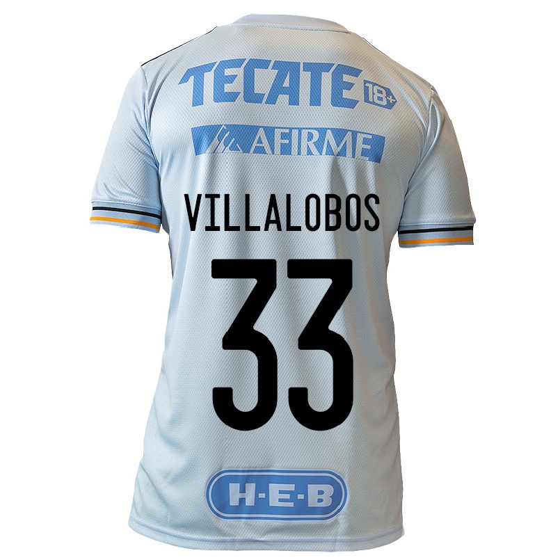 Niño Fútbol Camiseta Vania Villalobos #33 Azul Claro 2ª Equipación 2021/22 Camisa Chile