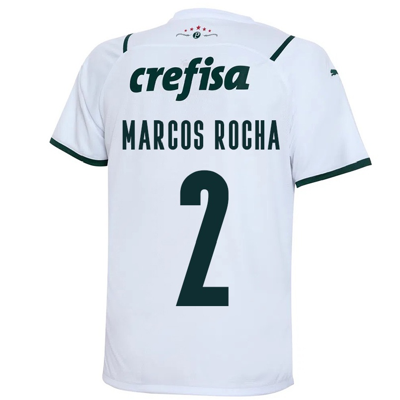 Niño Fútbol Camiseta Marcos Rocha #2 Blanco 2ª Equipación 2021/22 Camisa Chile