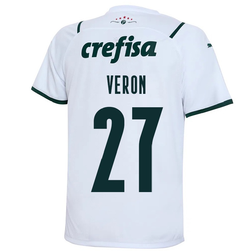 Niño Fútbol Camiseta Gabriel Veron #27 Blanco 2ª Equipación 2021/22 Camisa Chile