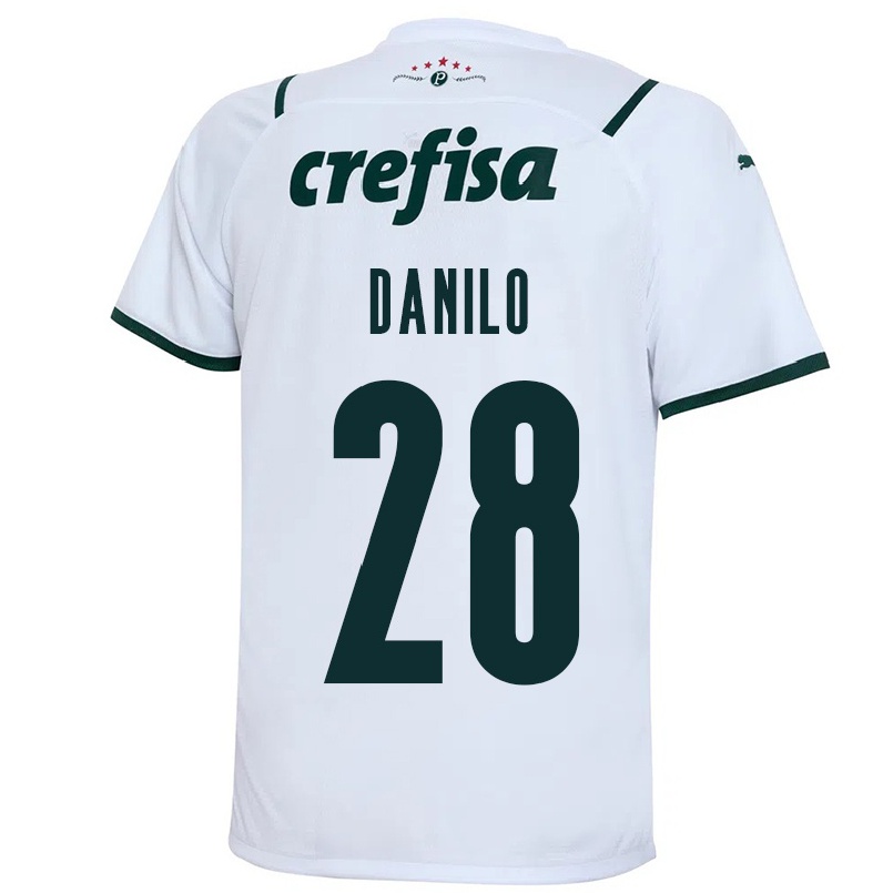 Niño Fútbol Camiseta Danilo #28 Blanco 2ª Equipación 2021/22 Camisa Chile