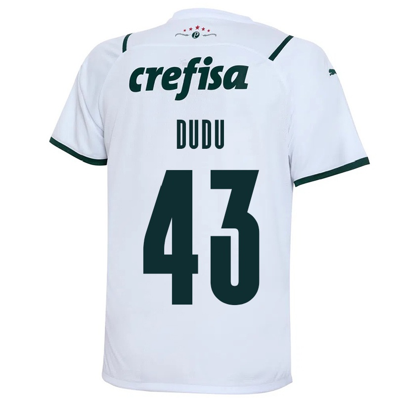 Niño Fútbol Camiseta Dudu #43 Blanco 2ª Equipación 2021/22 Camisa Chile