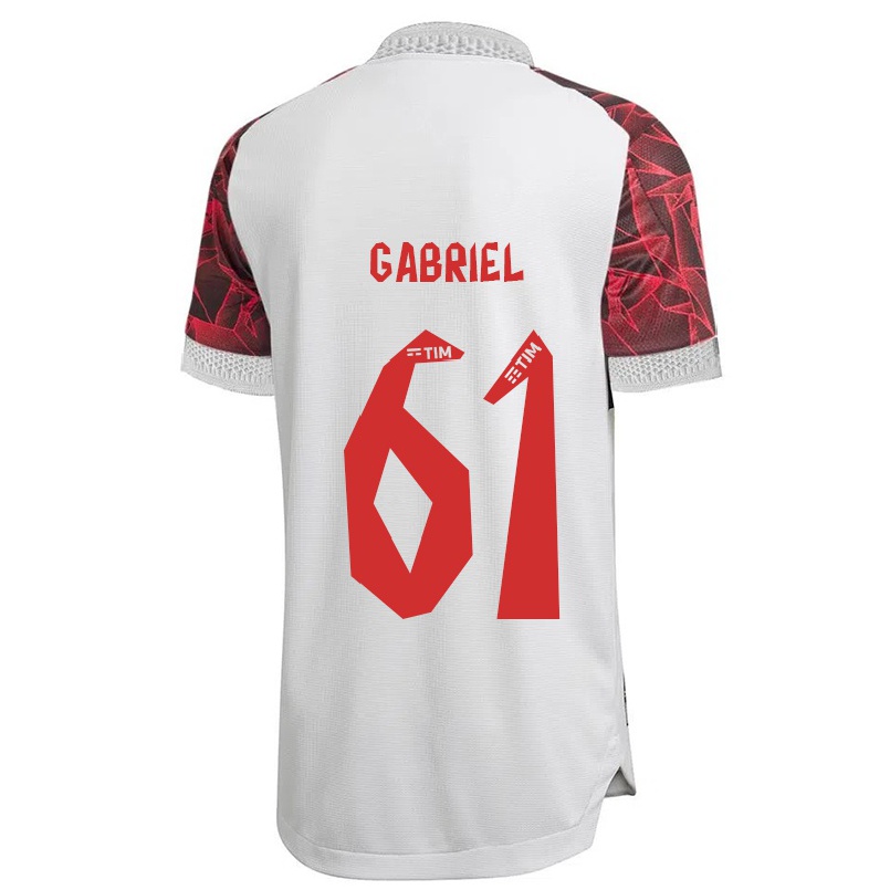 Niño Fútbol Camiseta Vitor Gabriel #61 Blanco 2ª Equipación 2021/22 Camisa Chile
