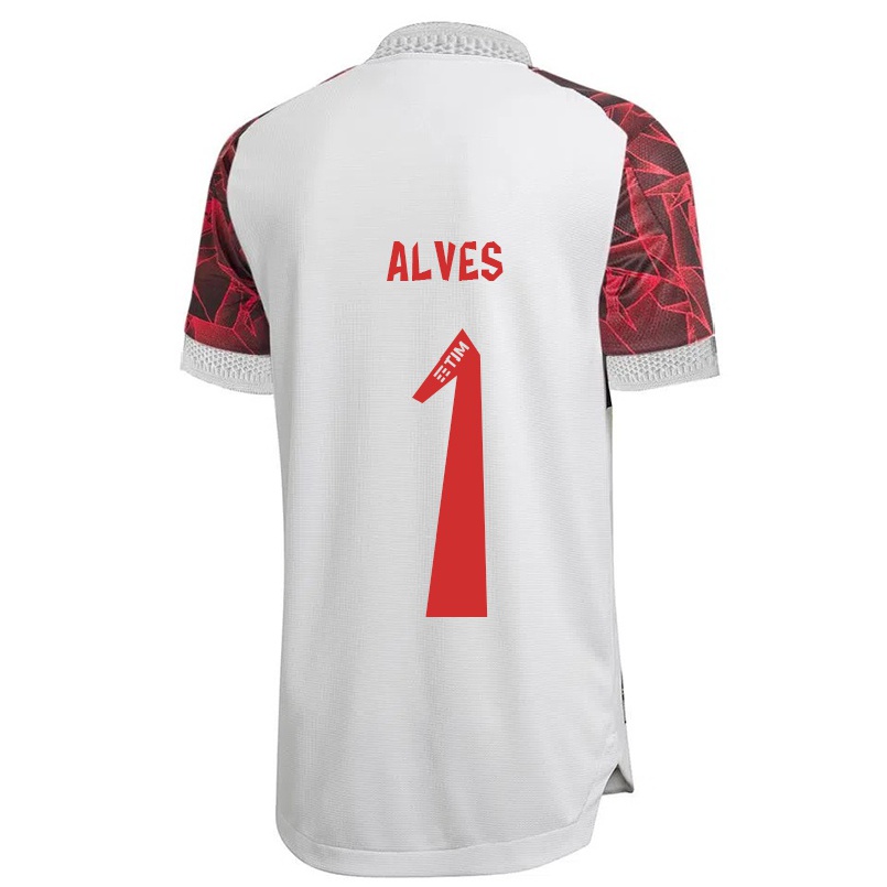 Niño Fútbol Camiseta Diego Alves #1 Blanco 2ª Equipación 2021/22 Camisa Chile