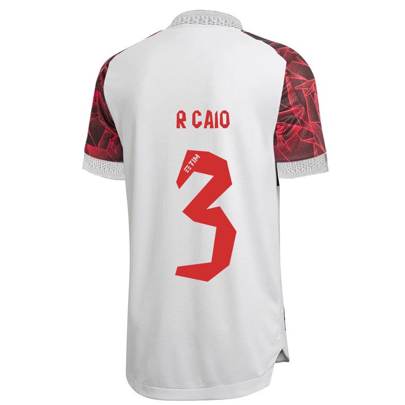 Niño Fútbol Camiseta Rodrigo Caio #3 Blanco 2ª Equipación 2021/22 Camisa Chile