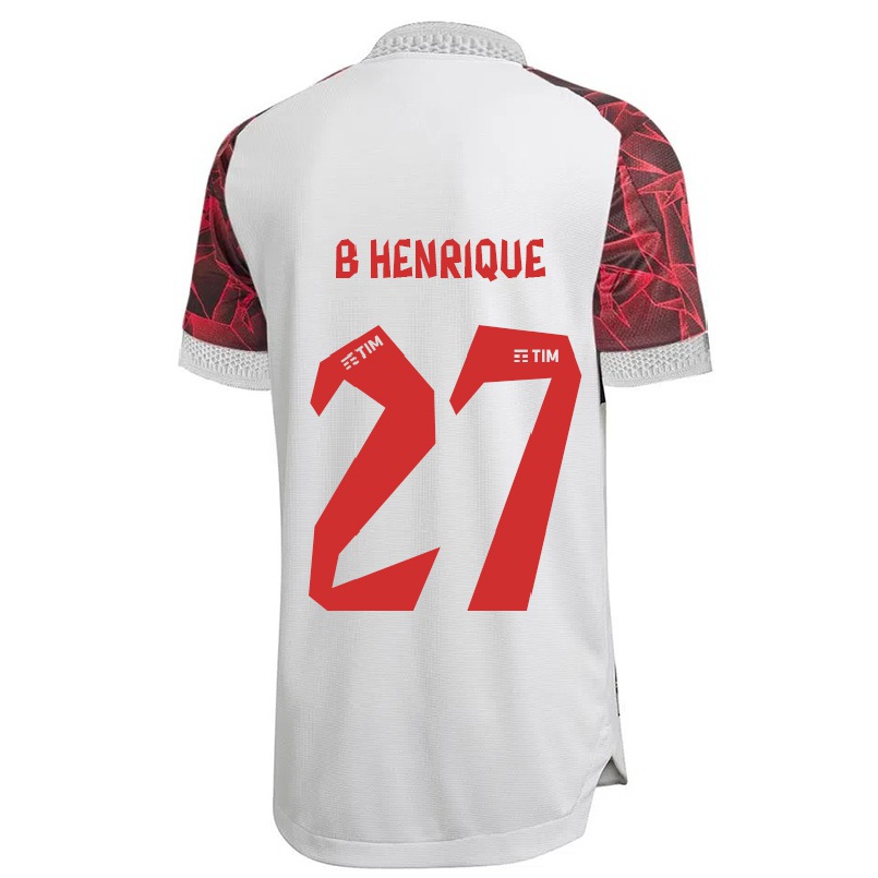 Niño Fútbol Camiseta Bruno Henrique #27 Blanco 2ª Equipación 2021/22 Camisa Chile