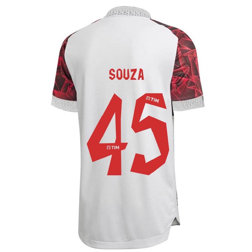Niño Fútbol Camiseta Hugo Souza #45 Blanco 2ª Equipación 2021/22 Camisa Chile
