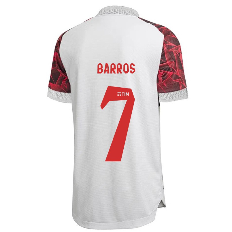 Niño Fútbol Camiseta Rafa Barros #7 Blanco 2ª Equipación 2021/22 Camisa Chile