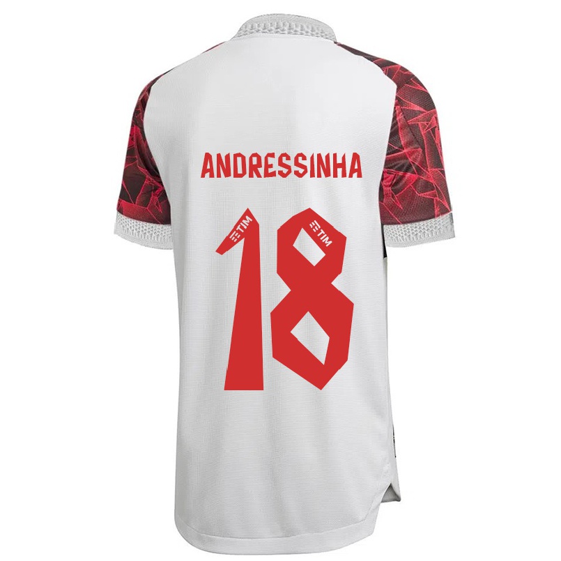 Niño Fútbol Camiseta Andressinha #18 Blanco 2ª Equipación 2021/22 Camisa Chile