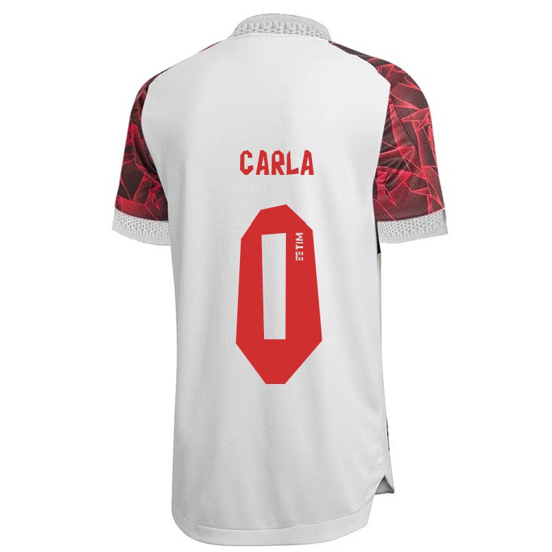 Niño Fútbol Camiseta Ana Carla #0 Blanco 2ª Equipación 2021/22 Camisa Chile