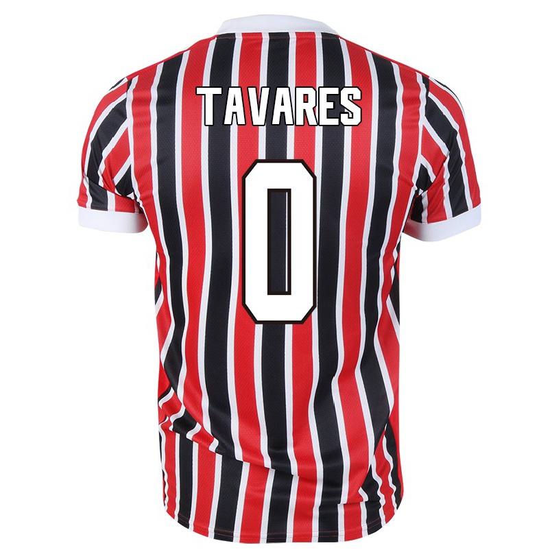 Niño Fútbol Camiseta Junior Tavares #0 Negro Rojo 2ª Equipación 2021/22 Camisa Chile