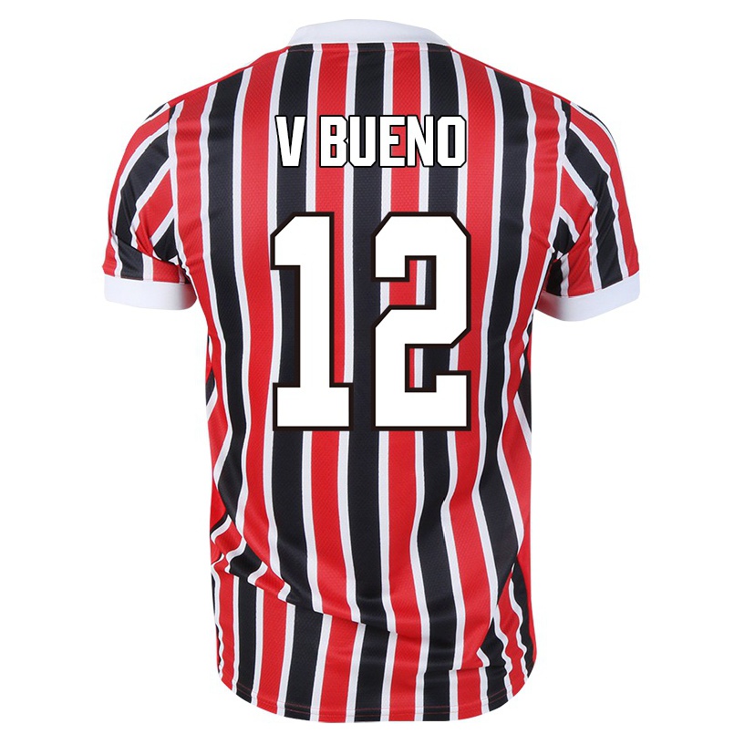 Niño Fútbol Camiseta Vitor Bueno #12 Negro Rojo 2ª Equipación 2021/22 Camisa Chile