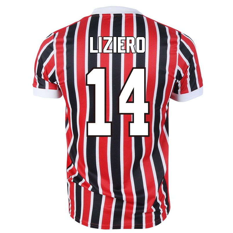 Niño Fútbol Camiseta Liziero #14 Negro Rojo 2ª Equipación 2021/22 Camisa Chile