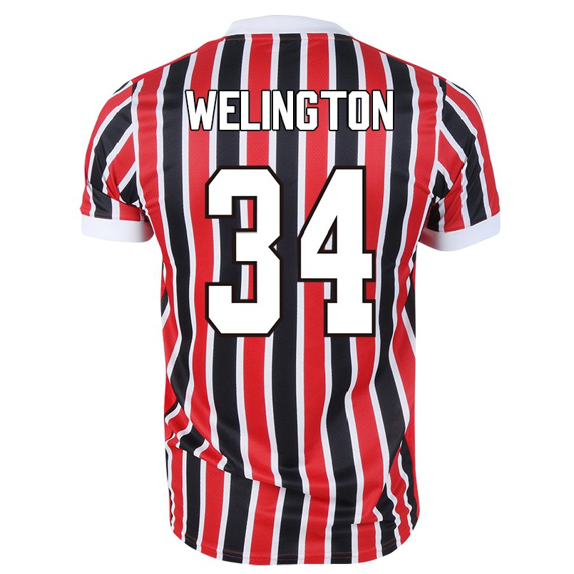 Niño Fútbol Camiseta Welington #34 Negro Rojo 2ª Equipación 2021/22 Camisa Chile