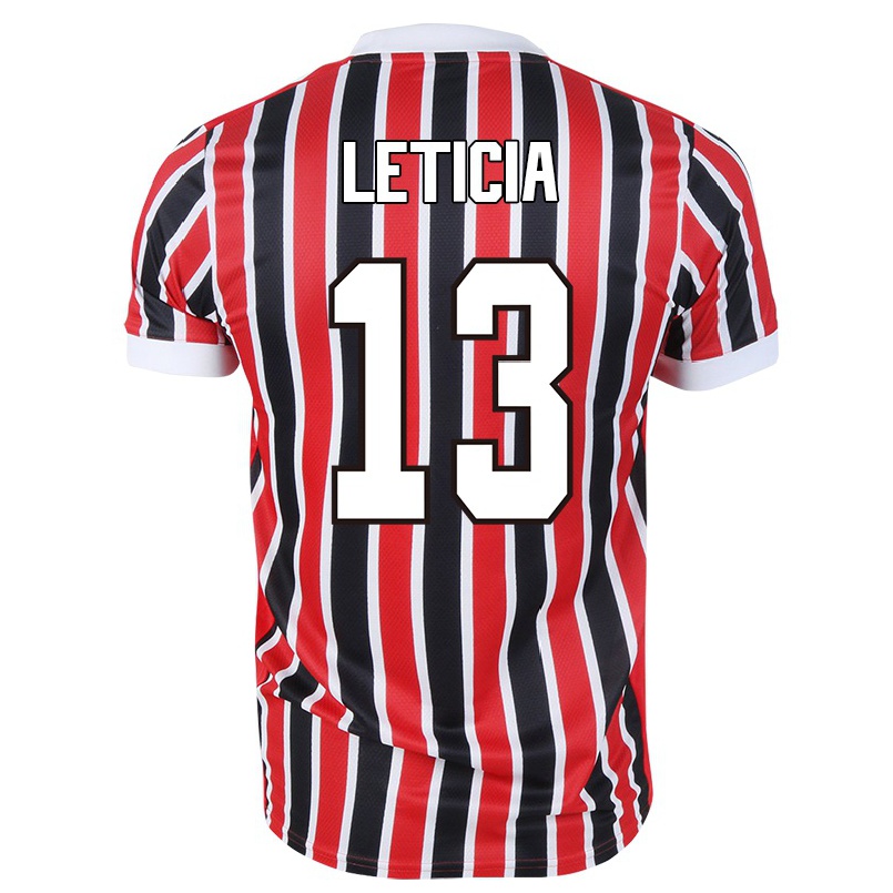 Niño Fútbol Camiseta Leticia #13 Negro Rojo 2ª Equipación 2021/22 Camisa Chile