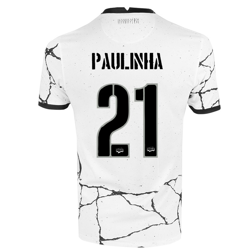 Niño Fútbol Camiseta Paulinha #21 Blanco 1ª Equipación 2021/22 Camisa Chile