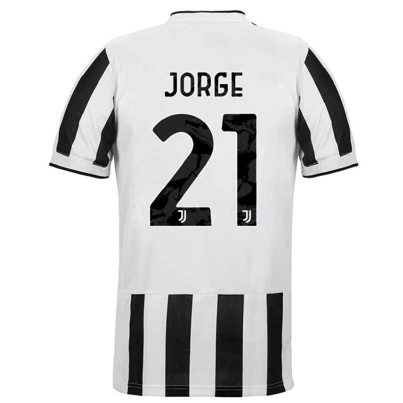 Niño Fútbol Camiseta Kaio Jorge #21 Blanco Negro 1ª Equipación 2021/22 La Camisa Chile