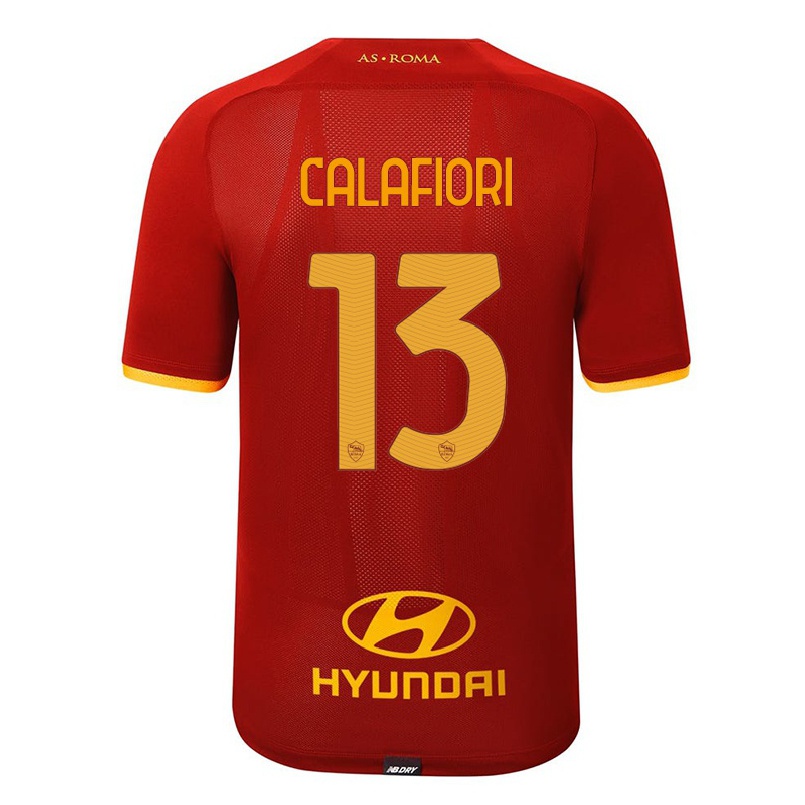 Niño Fútbol Camiseta Riccardo Calafiori #13 Rojo 1ª Equipación 2021/22 La Camisa Chile