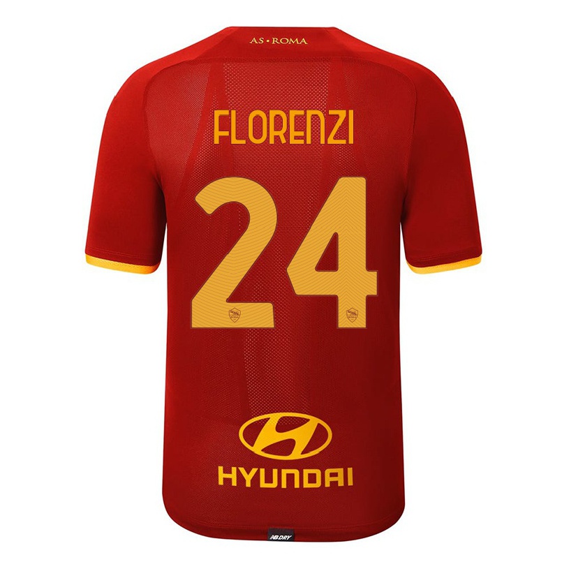 Niño Fútbol Camiseta Alessandro Florenzi #24 Rojo 1ª Equipación 2021/22 La Camisa Chile